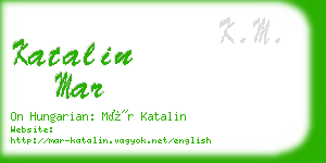 katalin mar business card